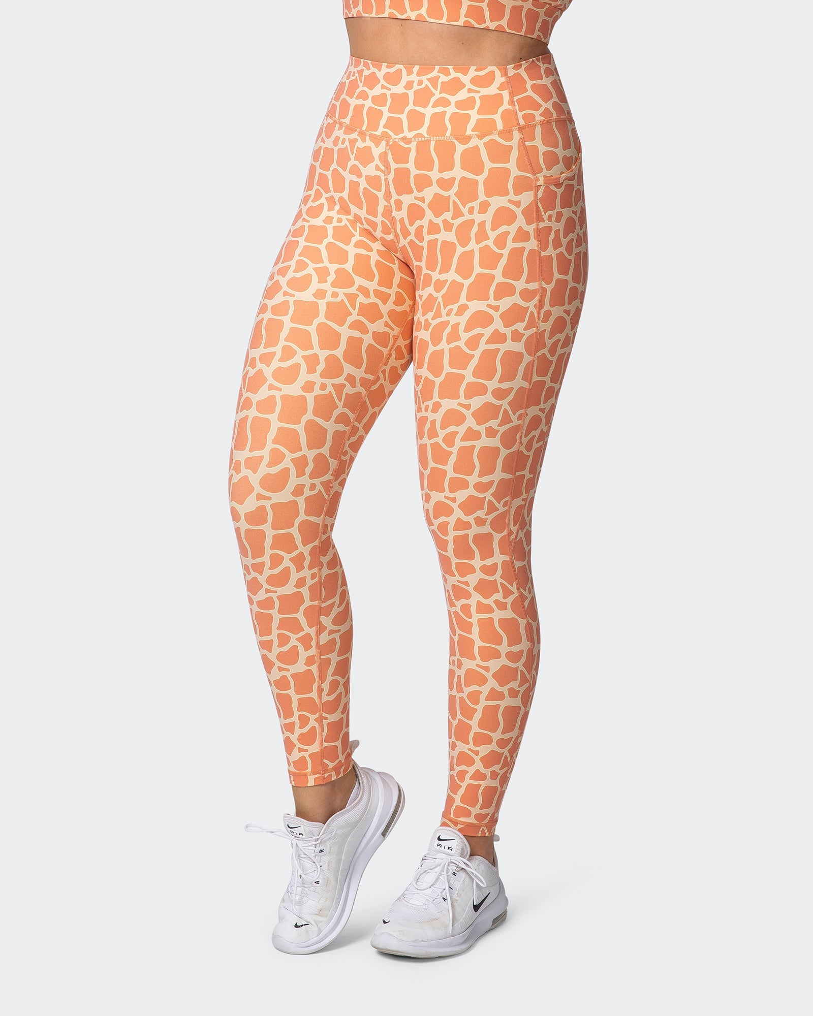 Signature Pocket Ankle Length Leggings - Paradise Giraffe Print-Leggings-XXS-032209PARGIR-XXS-MNAPPRL13724-8-Muscle Nation