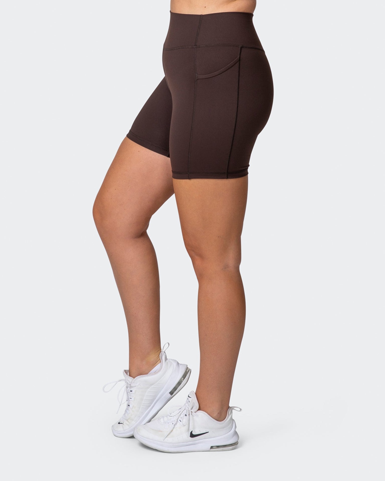 Signature Pocket Bike Shorts - Cocoa-Shorts-XXS-032208COCOA-XXS-MNAPPRL13668-4-Muscle Nation