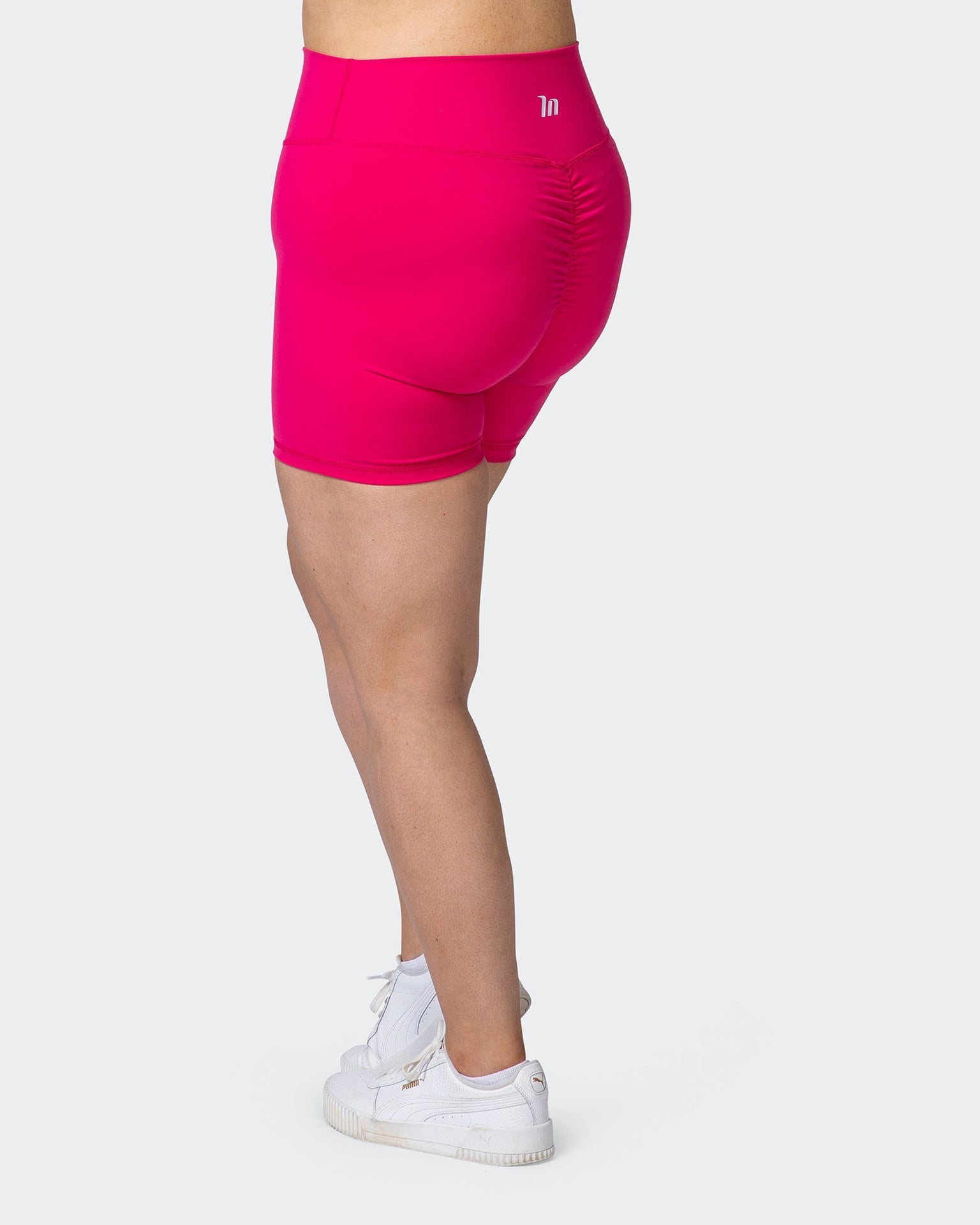 Signature Scrunch Bike Shorts - Pink Punch-Shorts-XXS-012205PNKPNCH-XXS-MNAPPRL13066-5-Muscle Nation