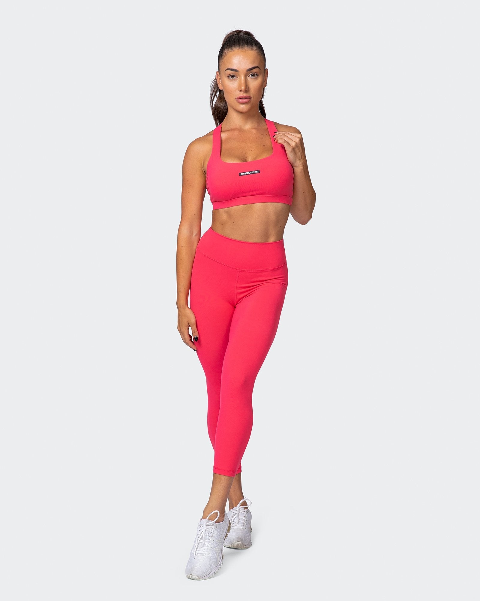 Signature Scrunch 7/8 Leggings - Paradise Pink-Leggings-XXS-082107PPNK-XXS-MNAPPRL11558-7-Muscle Nation