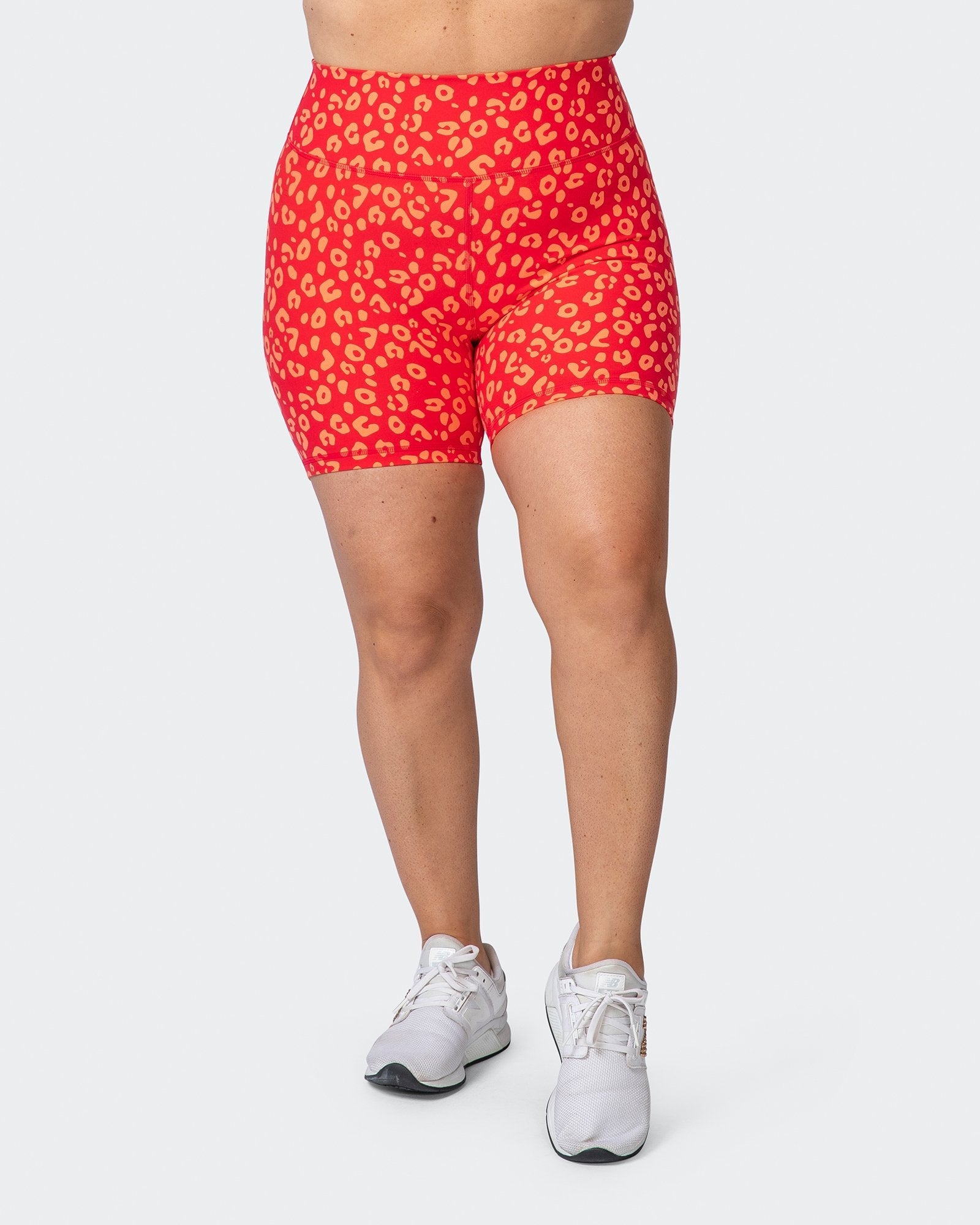 Signature Scrunch Bike Shorts - Vibrant Cheetah Print-Shorts-XXS-112114VCHET-XXS-MNAPPRL12196-2-Muscle Nation