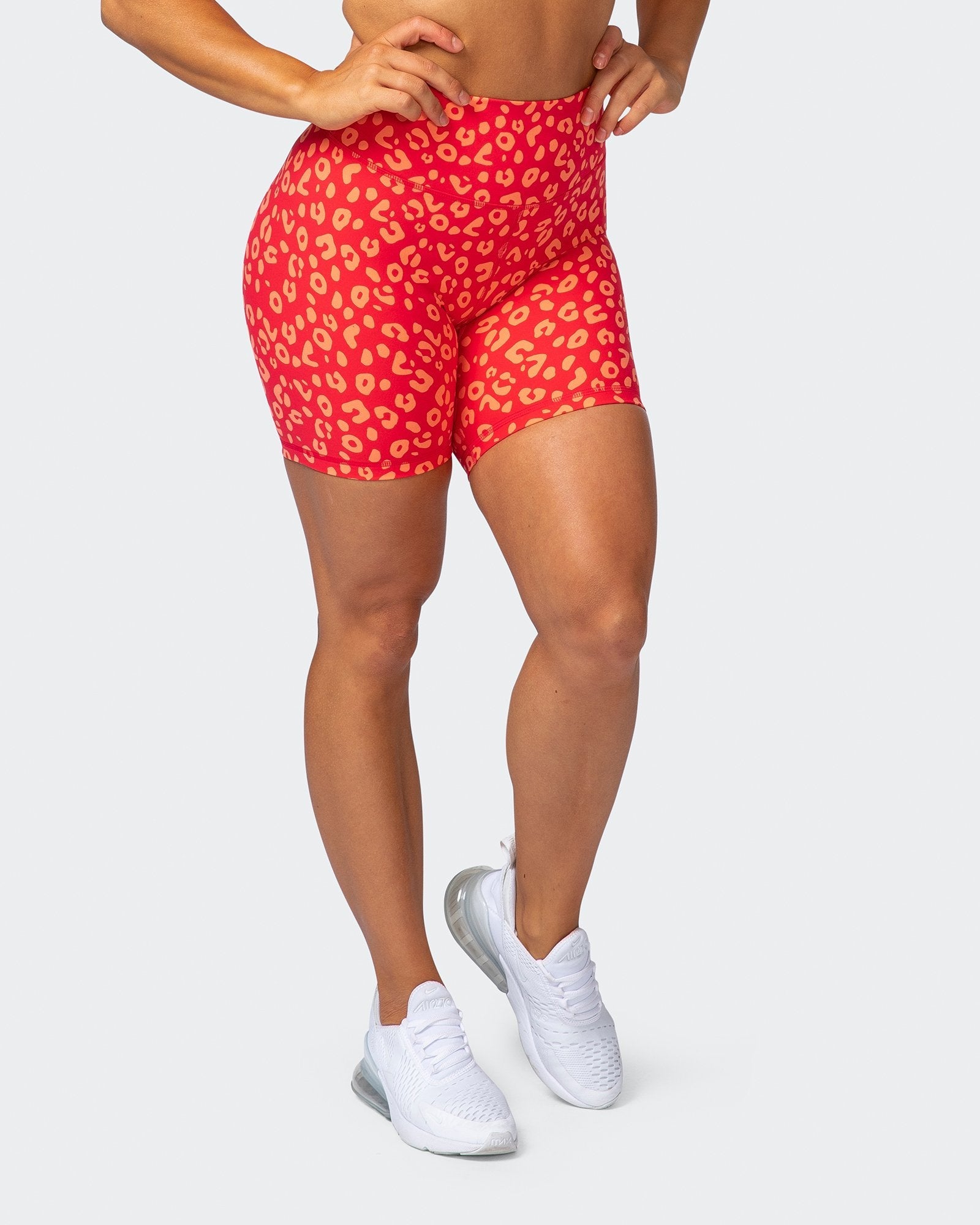 Signature Scrunch Bike Shorts - Vibrant Cheetah Print-Shorts-XXS-112114VCHET-XXS-MNAPPRL12196-9-Muscle Nation