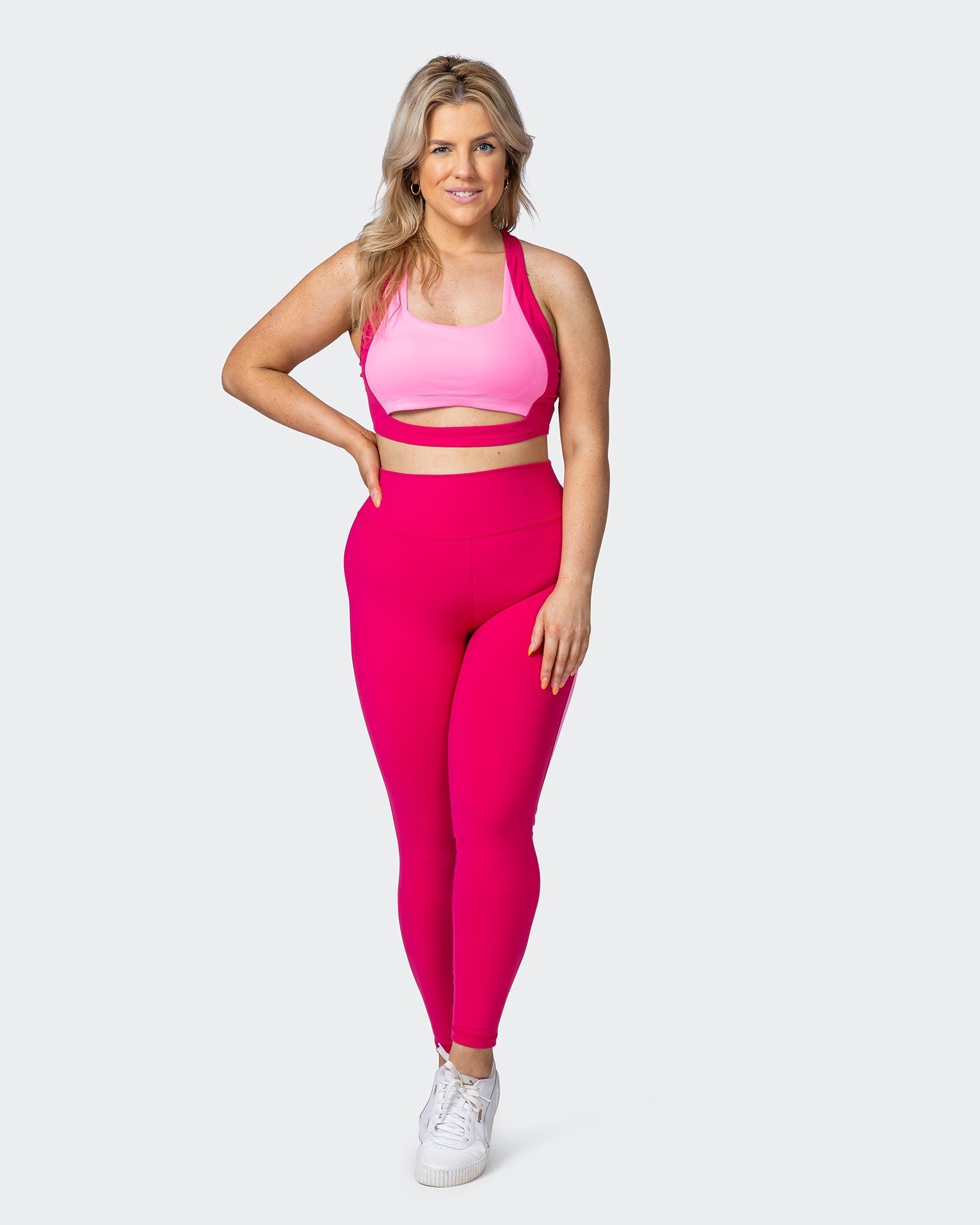 Sunlight Signature Scrunch Ankle Length Leggings - Pink Punch-Leggings-XXS-012206PNKPNCH-XXS-MNAPPRL13101-8-Muscle Nation